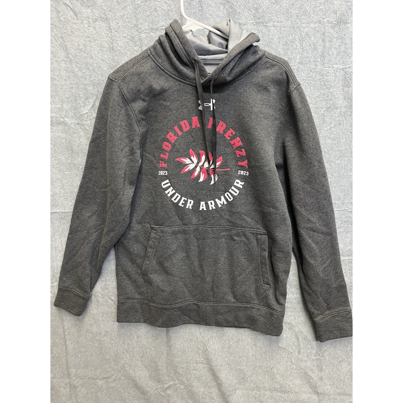 Under Armour Florida Frenzy 2023 Volleyball Hoodie Gray Mens Small Miami Clubs